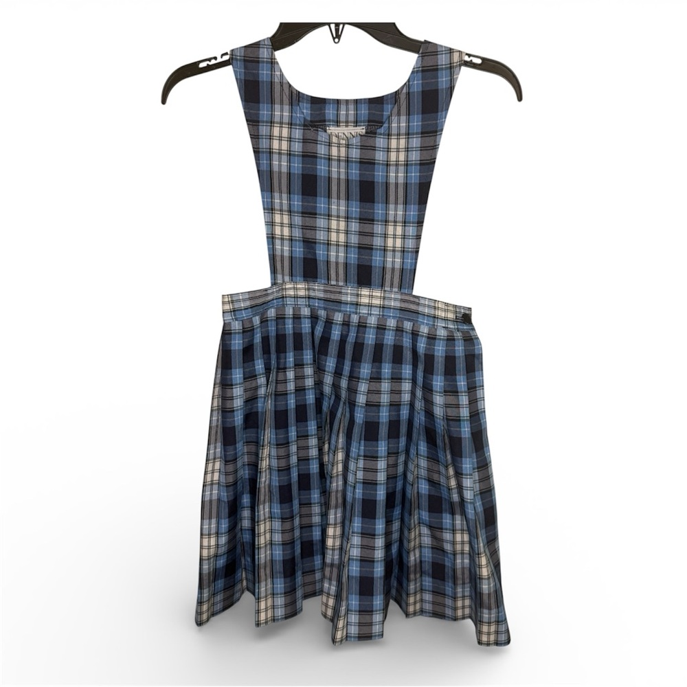 Dennis School Uniform Jumper Blue Plaid Size 8